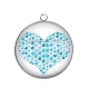 Pendentif Cabochon Argent - coeur