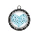 Pendentif Cabochon Argent - coeur
