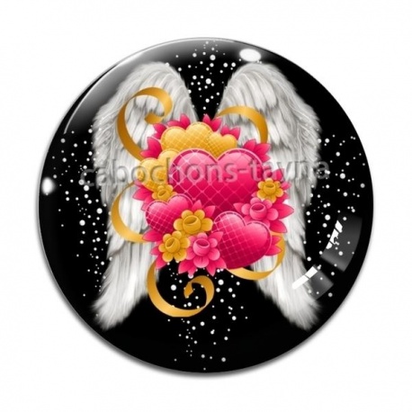 Cabochon Verre - coeur