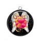 Pendentif Cabochon Argent - coeur