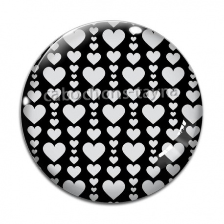 Cabochon Verre - coeur