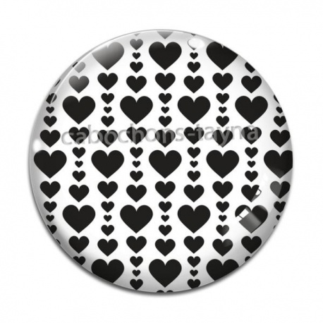Cabochon Verre - coeur