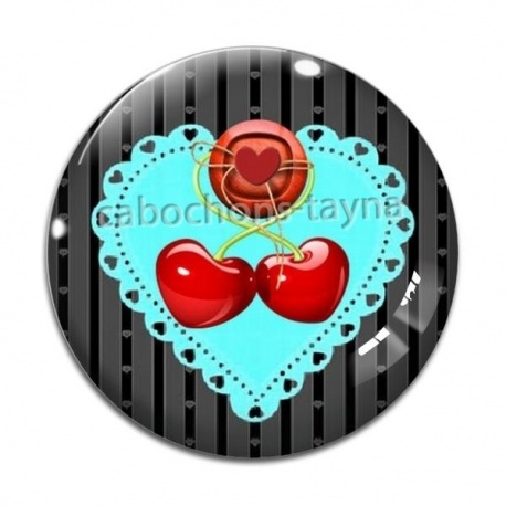 Cabochon Verre - coeur
