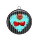 Pendentif Cabochon Argent - coeur