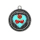 Pendentif Cabochon Argent - coeur