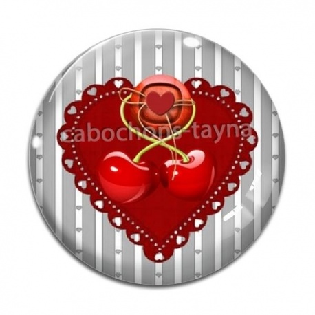 Cabochon Verre - coeur