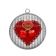 Pendentif Cabochon Argent - coeur