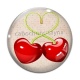 Cabochon Verre - cerise