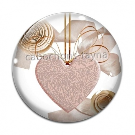 Cabochon Verre - coeur