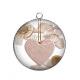 Pendentif Cabochon Argent - coeur