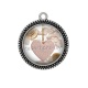Pendentif Cabochon Argent - coeur