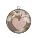 Pendentif Cabochon Argent - coeur
