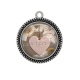 Pendentif Cabochon Argent - coeur