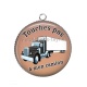 Pendentif Cabochon Argent - touches pas à mon camion