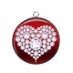 Pendentif Cabochon Argent - coeur