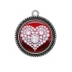Pendentif Cabochon Argent - coeur
