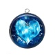 Pendentif Cabochon Argent - coeur