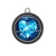 Pendentif Cabochon Argent - coeur