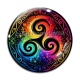 Cabochon Verre - mandala triskèle