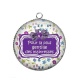 Pendentif Cabochon Argent -  maîtresse gentille