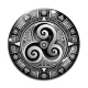 Cabochon Verre - mandala triskèle