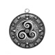 Pendentif Cabochon Argent - mandala triskèle