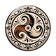 Cabochon Verre - mandala triskèle