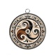 Pendentif Cabochon Argent - mandala triskèle