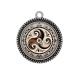 Pendentif Cabochon Argent - mandala triskèle