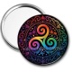 Miroir de poche - mandala triskèle