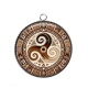 Pendentif Cabochon Argent - mandala triskèle