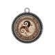 Pendentif Cabochon Argent - mandala triskèle