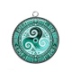 Pendentif Cabochon Argent - mandala triskèle