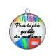 Pendentif Cabochon Argent -  maîtresse gentille