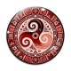 Cabochon Verre - mandala triskèle