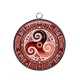 Pendentif Cabochon Argent - mandala triskèle