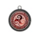 Pendentif Cabochon Argent - mandala triskèle