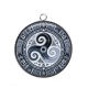Pendentif Cabochon Argent - mandala triskèle