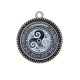 Pendentif Cabochon Argent - mandala triskèle