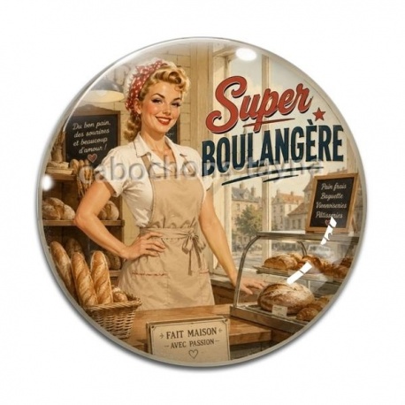 Cabochon Verre - super boulangère
