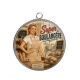 Pendentif Cabochon Argent - super boulangère