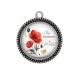 Pendentif Cabochon Argent - ma maman d'amour je t'aime