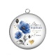 Pendentif Cabochon Argent - ma maman d'amour je t'aime