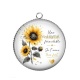 Pendentif Cabochon Argent - une maman formidable je t'aime très fort
