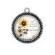 Pendentif Cabochon Argent - une maman formidable je t'aime très fort