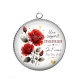 Pendentif Cabochon Argent - une super maman je t'aime très très fort