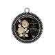 Pendentif Cabochon Argent - ma maman c'est la meilleure, je t'aime fort