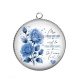Pendentif Cabochon Argent - ma maman c'est la meilleure, je t'aime fort