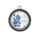 Pendentif Cabochon Argent - ma maman c'est la meilleure, je t'aime fort