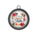 Pendentif Cabochon Argent - Je suis une formidable tata
